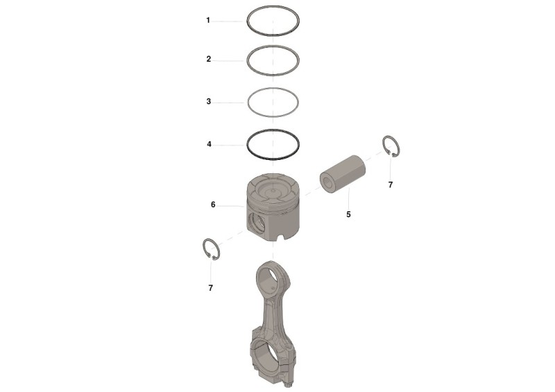 Cummins 3803932 Zestaw tłoka sprężarki