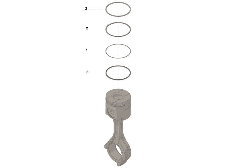 Cummins 3803880 Zestaw pierścieni sprężarki