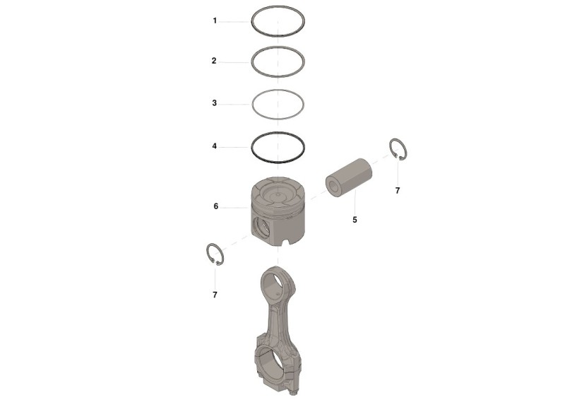 Cummins 3803933 Zestaw tłoka sprężarki